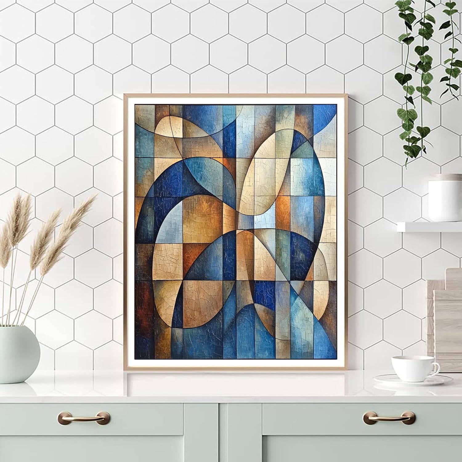 Paul Klee Inspired Geometric Poetry  Number Painting