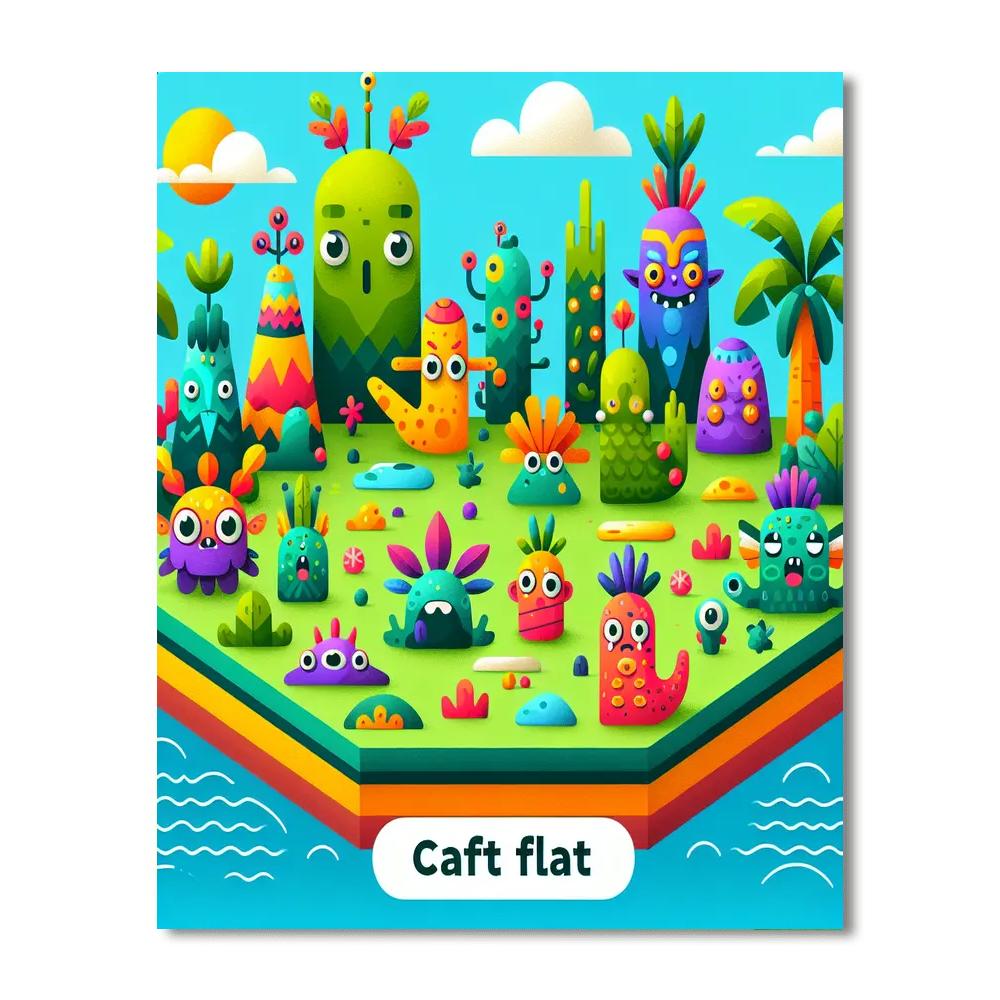 Imaginative Island Inhabitants Paint By Numbers Art