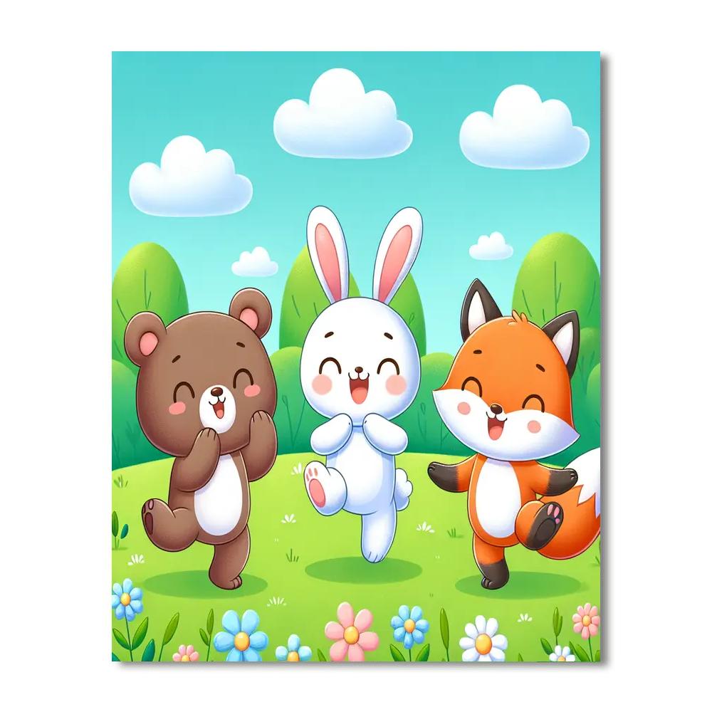 Dancing Little Animals Numbered Painting Kits