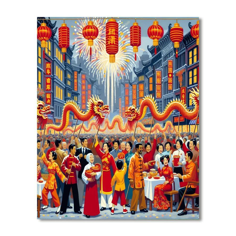 Chinese New Year - Various Cities, China Paint By Number