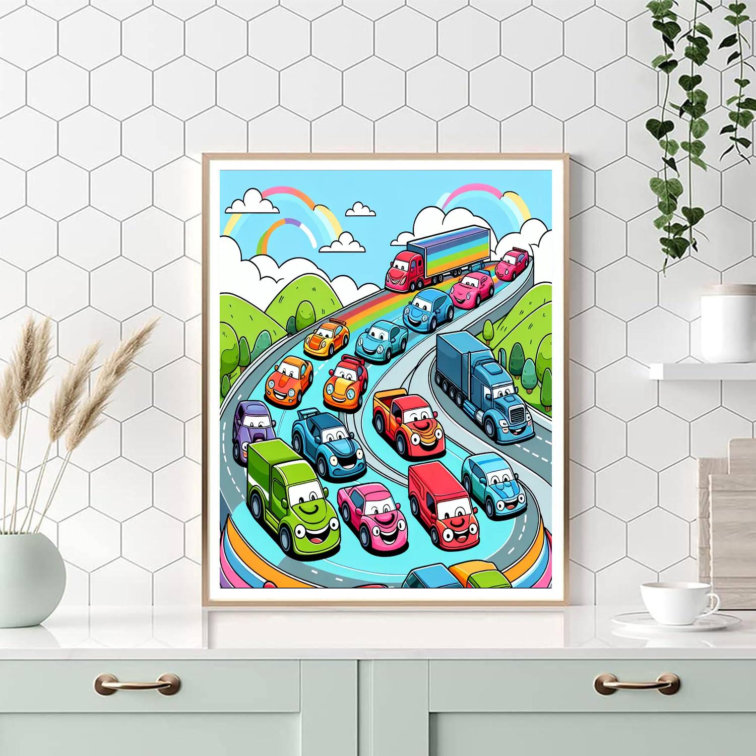 Rocky Road Race Paint By Number