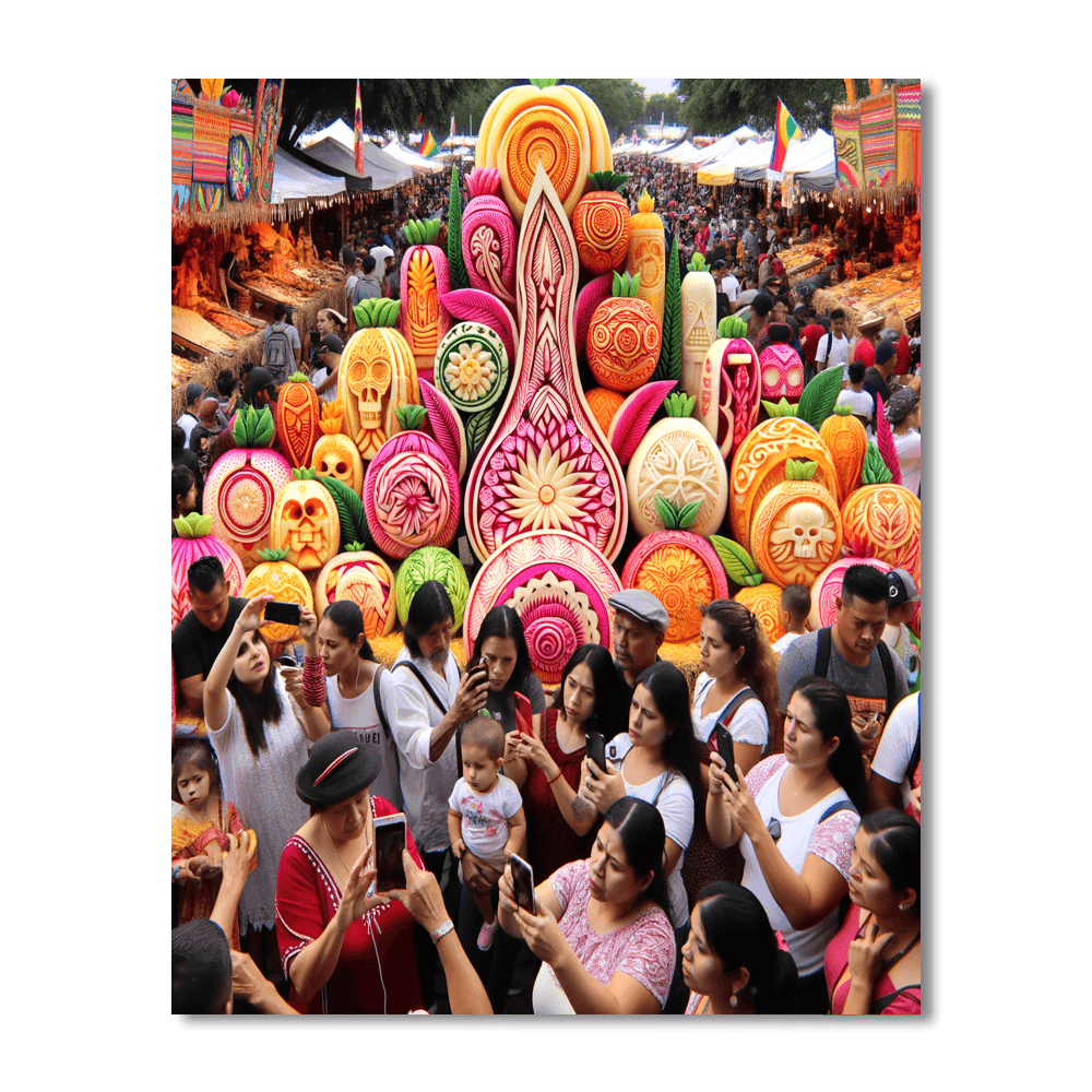 Noche De Rábanos Painting Number Kit