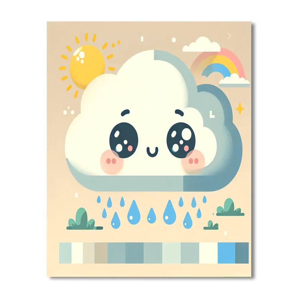 Giggly Cloud Paint By Number