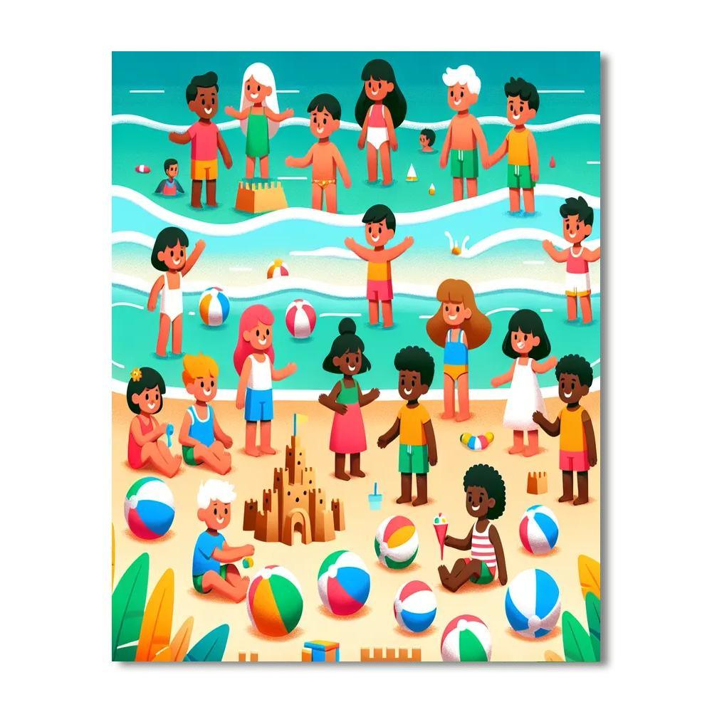 Sunshine Beach Party Paint By Number