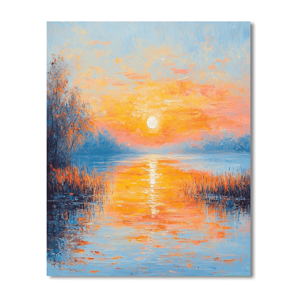 Claude Monet Inspired Solar Impression  Paint By Numbers Kits