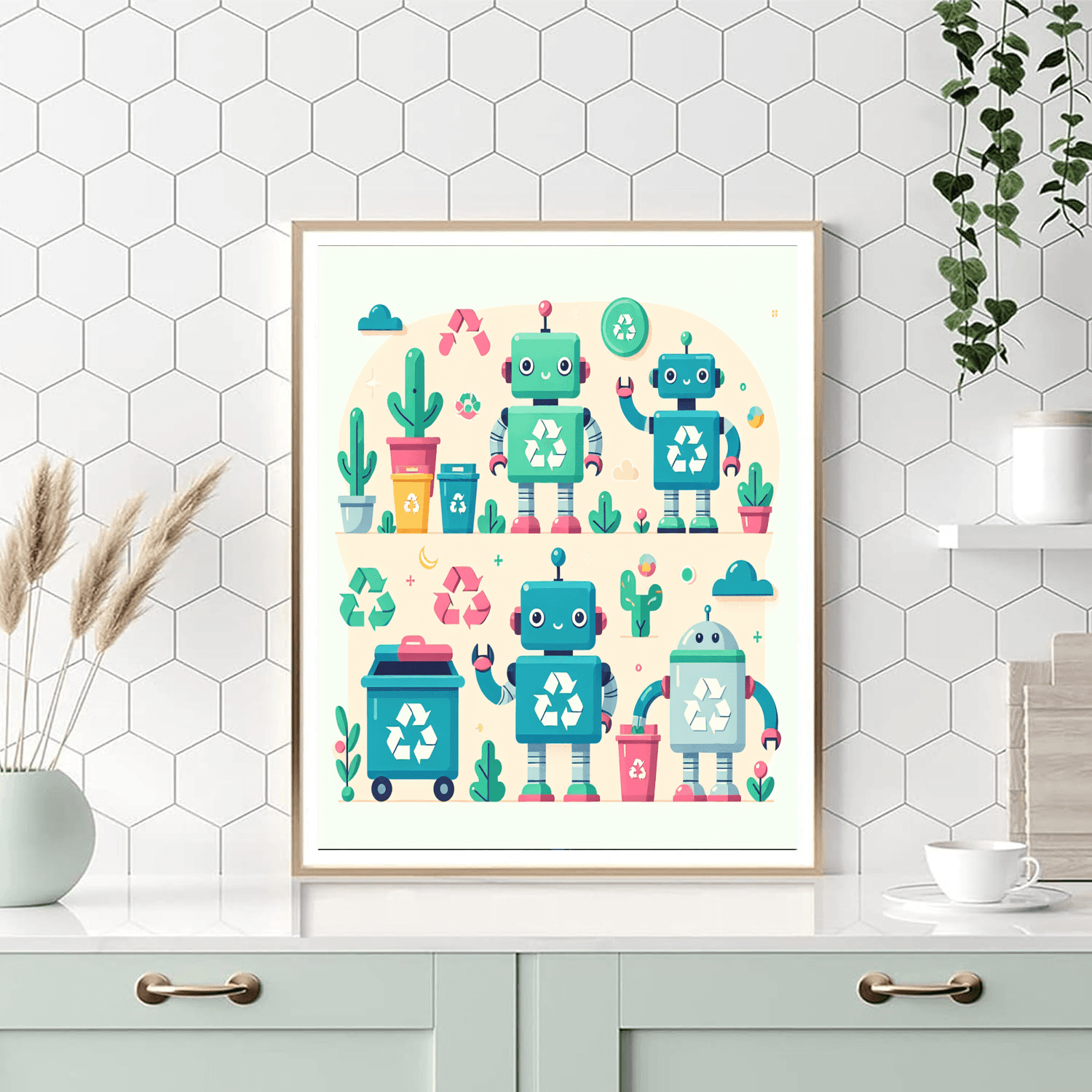 Robot Recyclers Number Painting