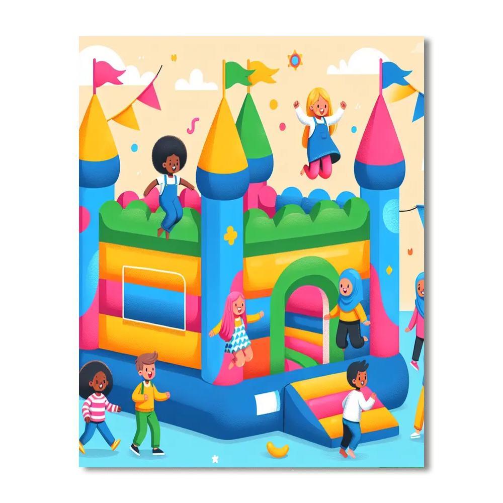 Bouncy Castle Fun Painting By Numbers Kit