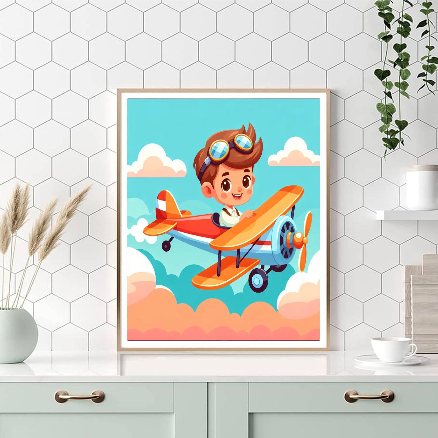Adventurous Aviator Flight Numbered Painting Kits
