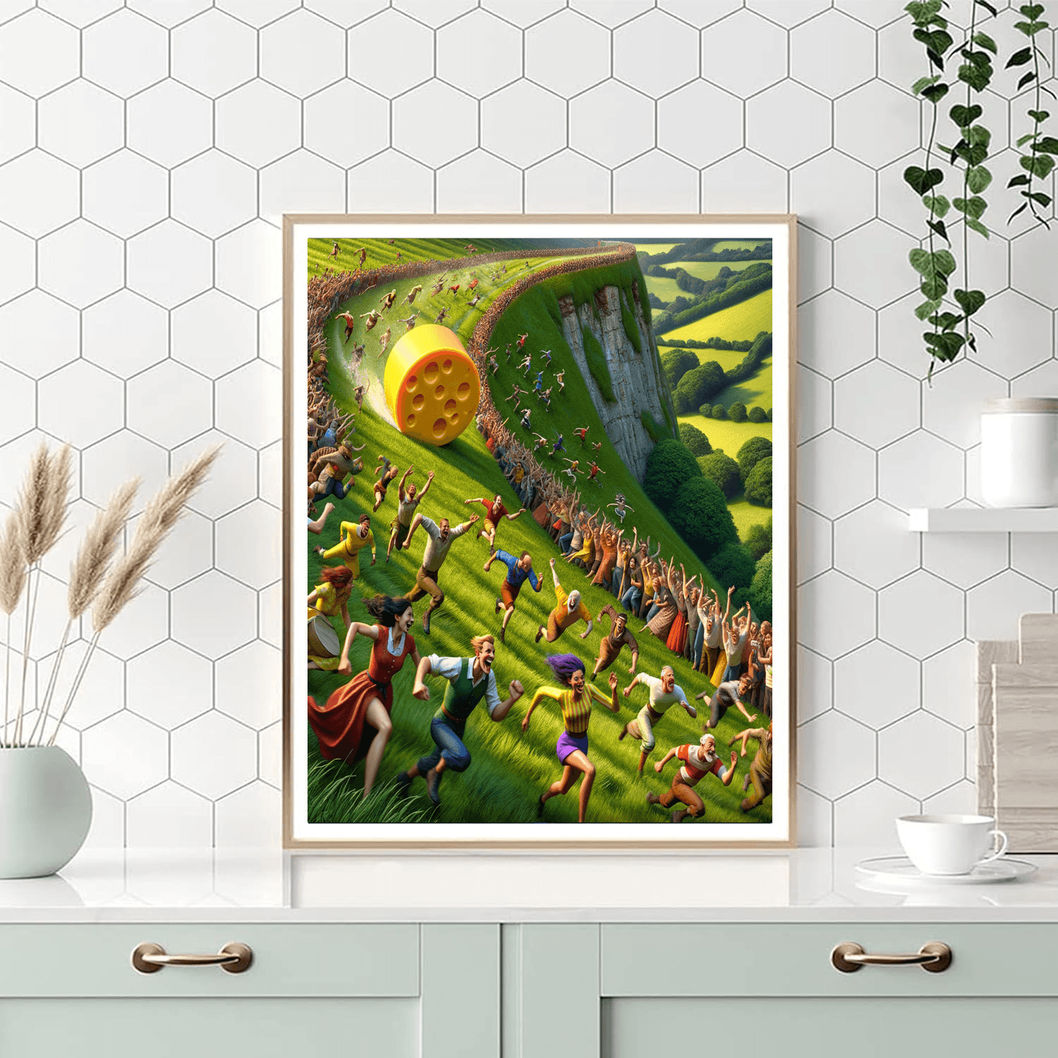 Cheese Rolling - England Number Painting