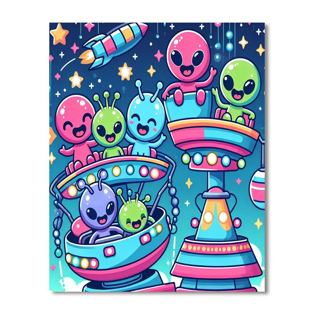 Wacky Space Carnival Numbered Painting Kits