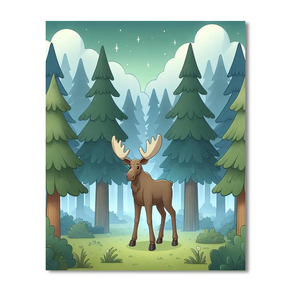 Mystical Moose Paint By Numbers Art