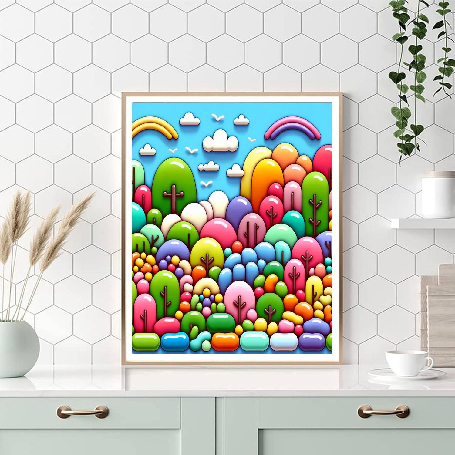 Joyous Jellybean World Painting By Numbers Kit