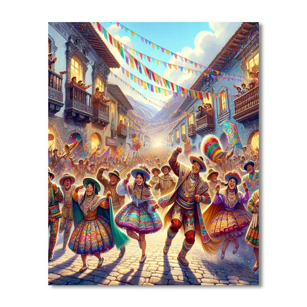 Fiesta De La Virgen De La Candelaria Painting Number Kit
