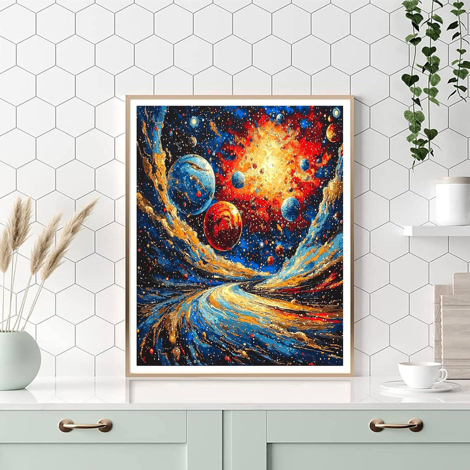 Salvador Dali Inspired Planetary Symphony  Paint By Numbers