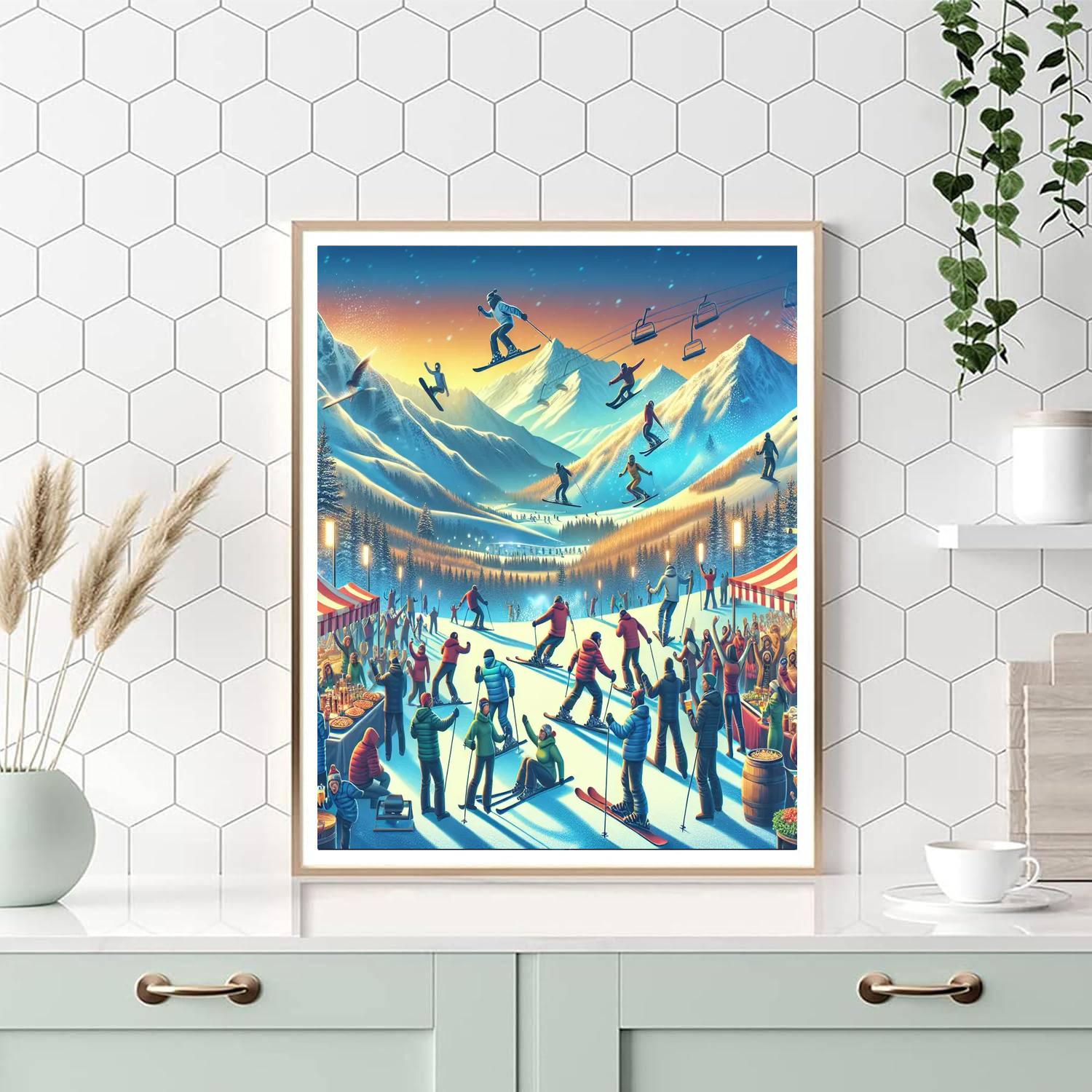 World Ski And Snowboard Festival Paint By Color