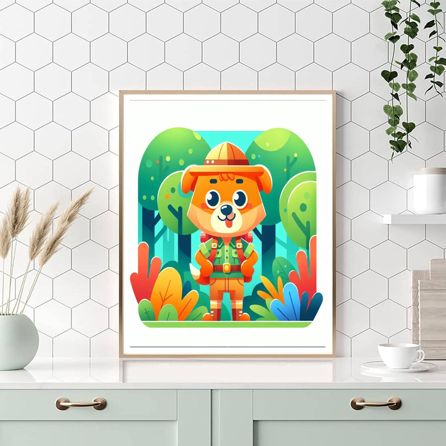 Adventurous Explorer Dog Numbered Painting Kits