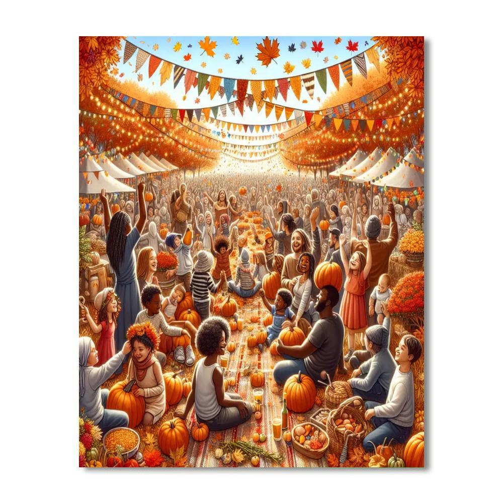 Lively Autumn Festival Paint By Numbers