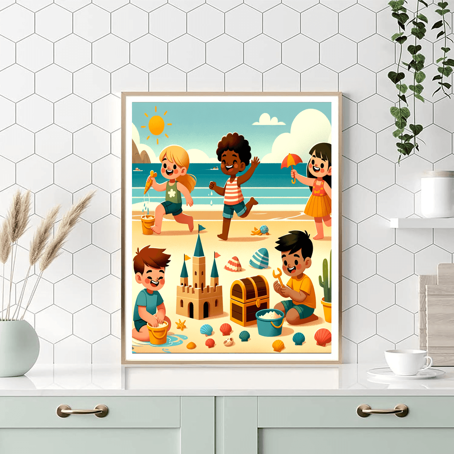 Seaside Treasure Hunt Painting By Numbers Kit