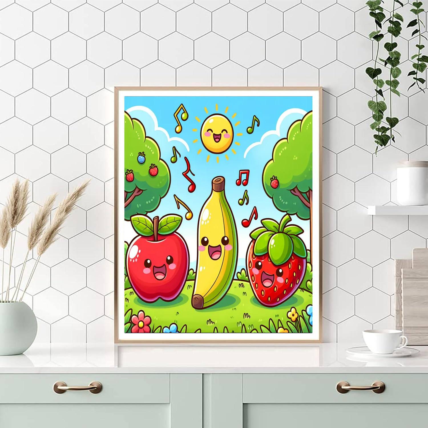 Silly Singing Fruit DIY Paint By Numbers