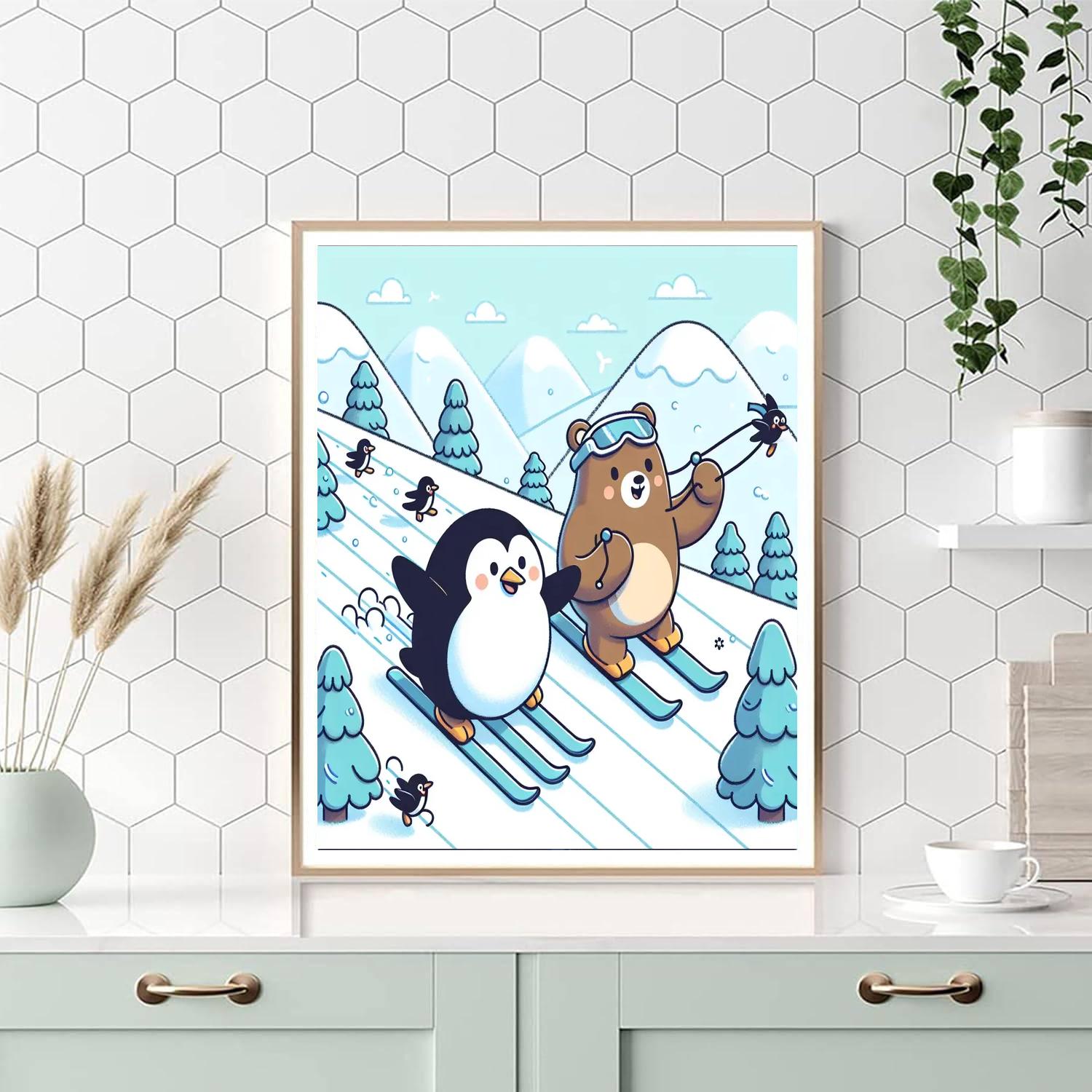 Snowy Slopes Numbered Painting Kits