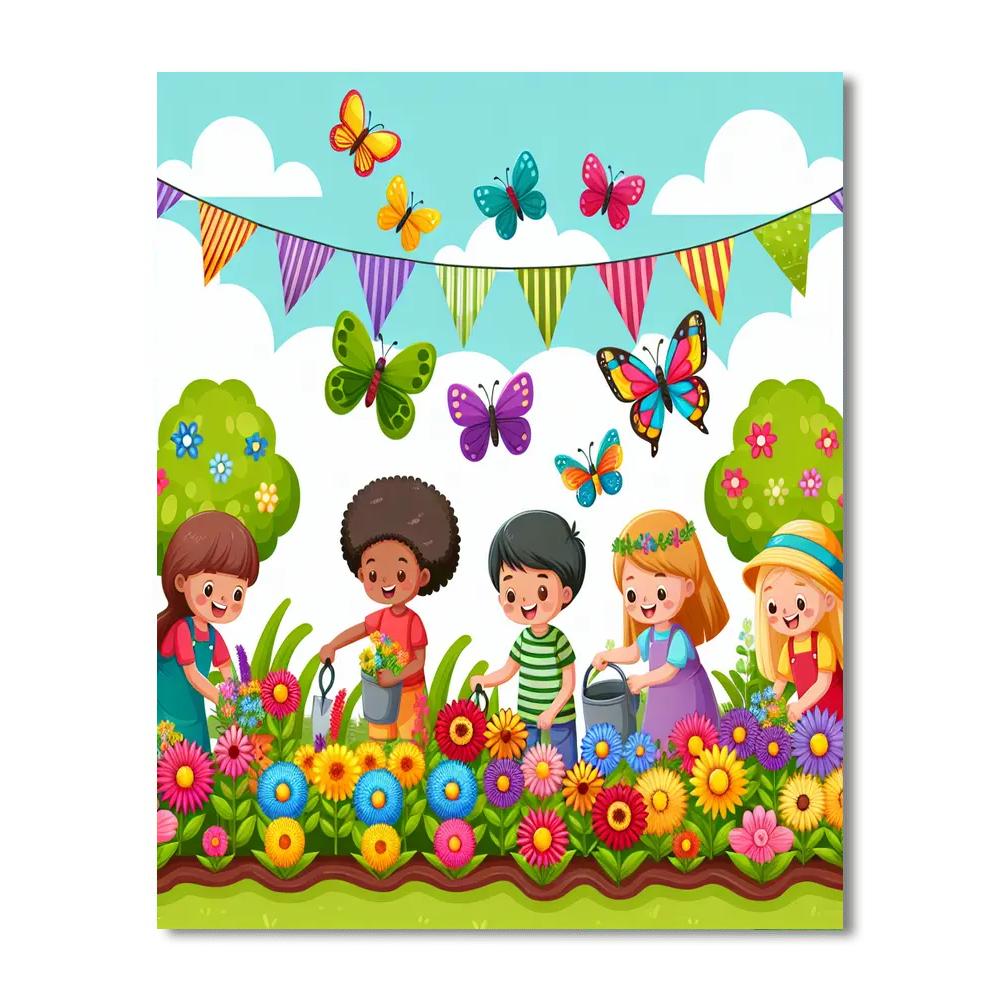 Colorful Garden Fun Paint By Numbers Kits