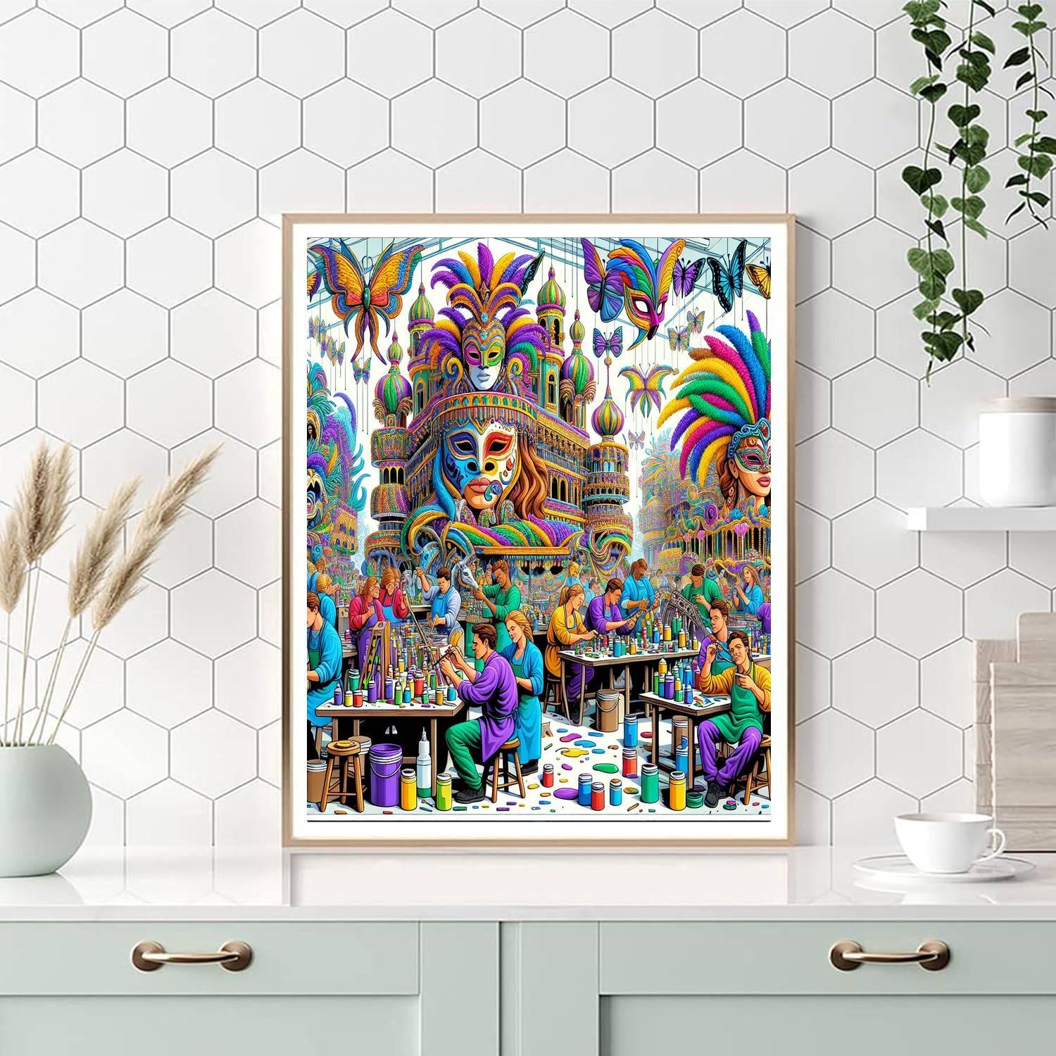 Mardi Gras World - Usa Numbered Painting Kits