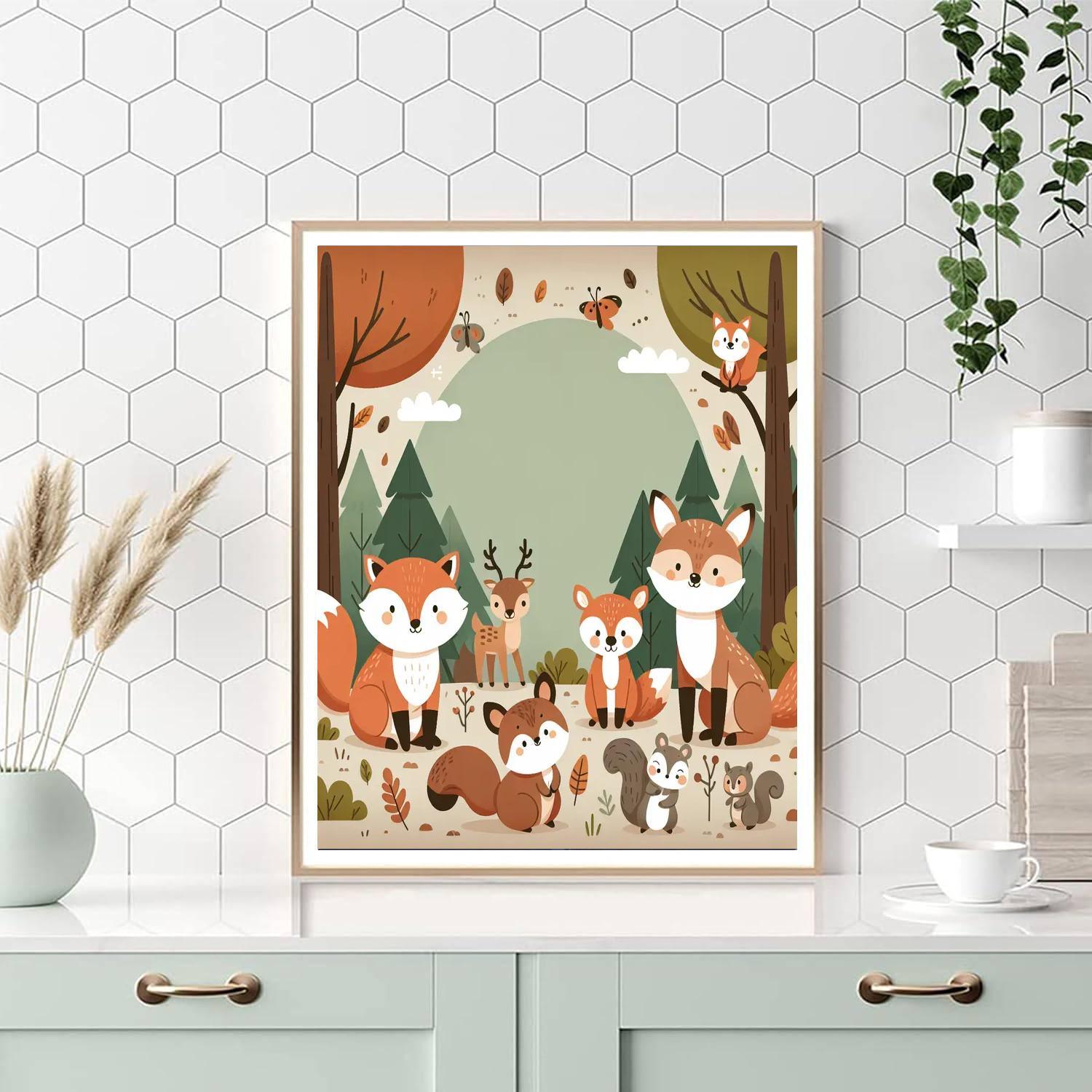 Friendly Forest Gathering Paint By Number