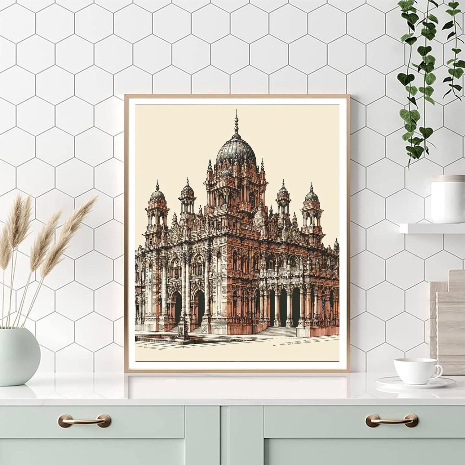 Historic Landmark Architecture Paint By Number