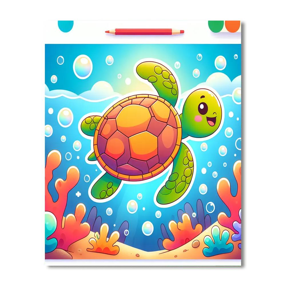 Adventure Turtle Numbered Painting Kits