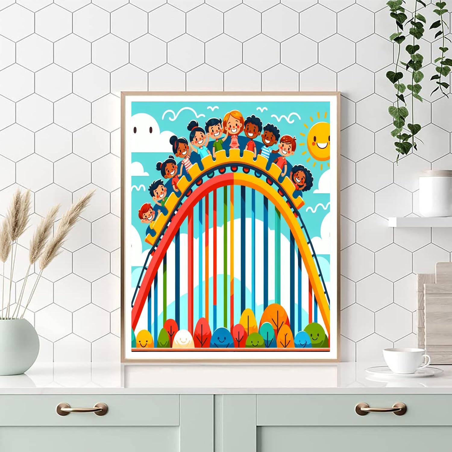 Fun Roller Coaster Adventure Paint By Number
