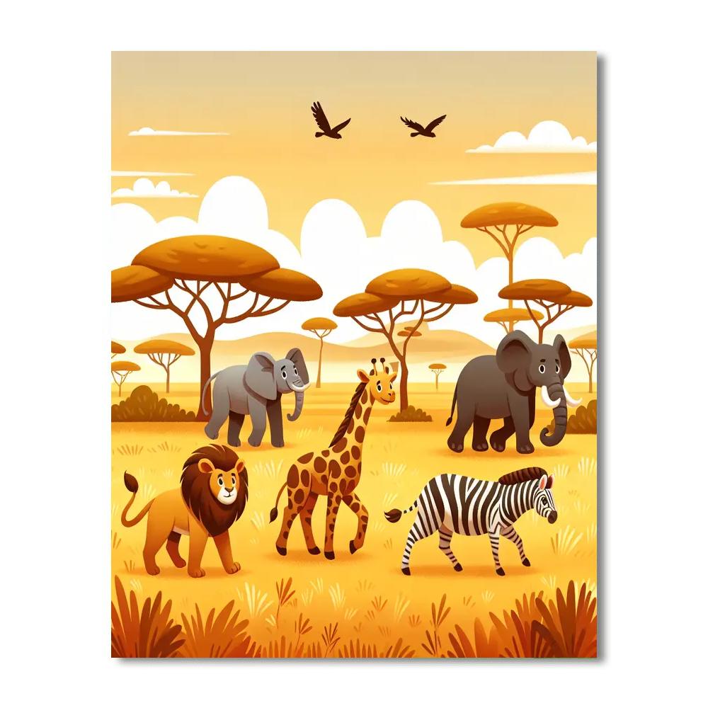 Wild Safari Wonders Paint By Color