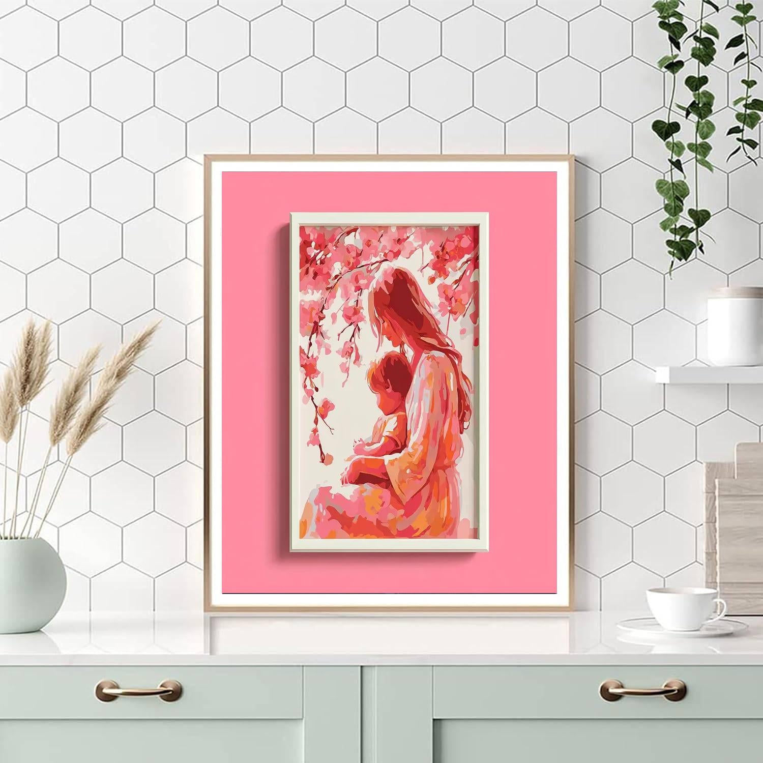 Mommy’s Sweet Embrace DIY Paint By Numbers