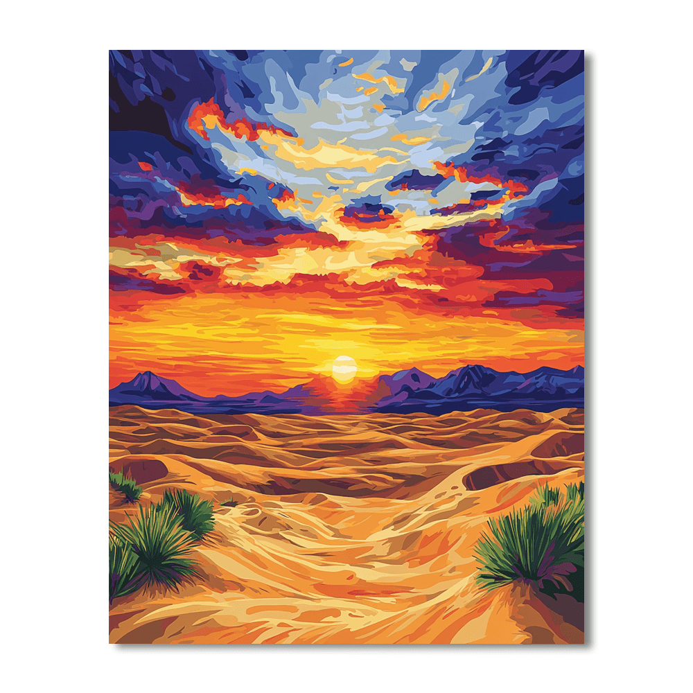 Georgia O'Keeffe Inspired Dreamy Desert Landscape  Paint By Numbers Art