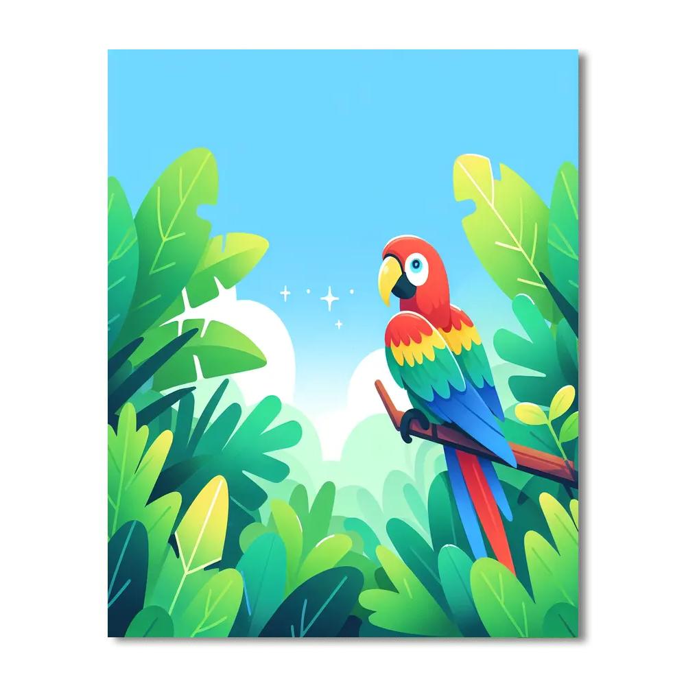 Marvelous Macaw Paint By Numbers Art