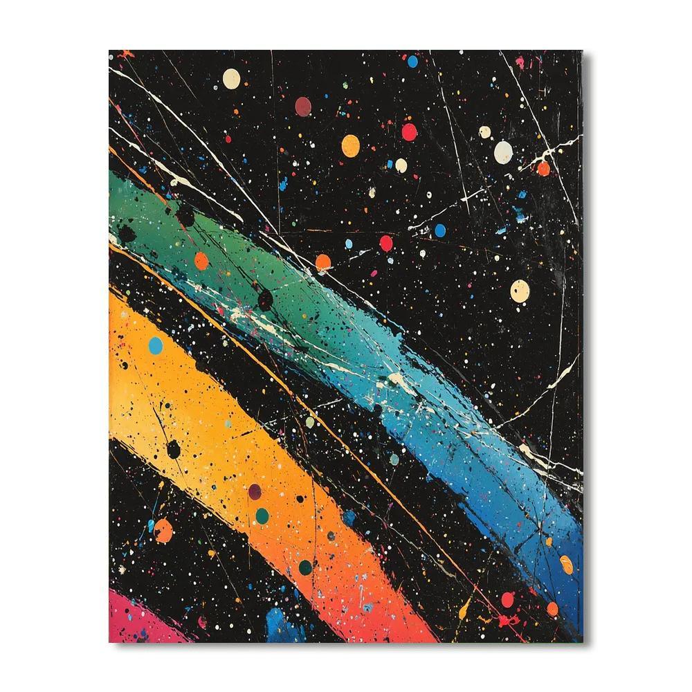 Jackson Pollock Inspired Abstract Cosmos Delight  Paint By Numbers