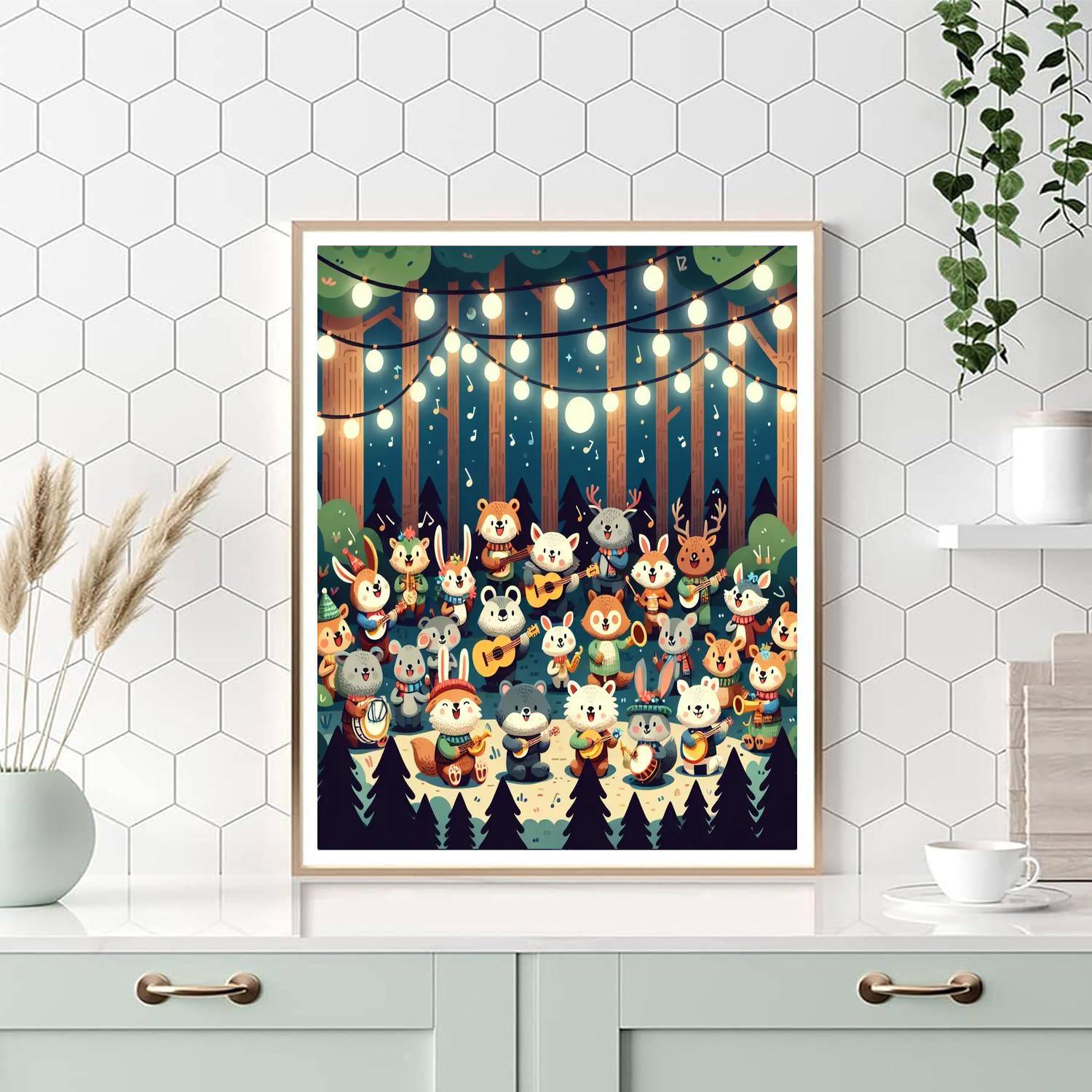 Friendly Forest Festivities Paint By Color