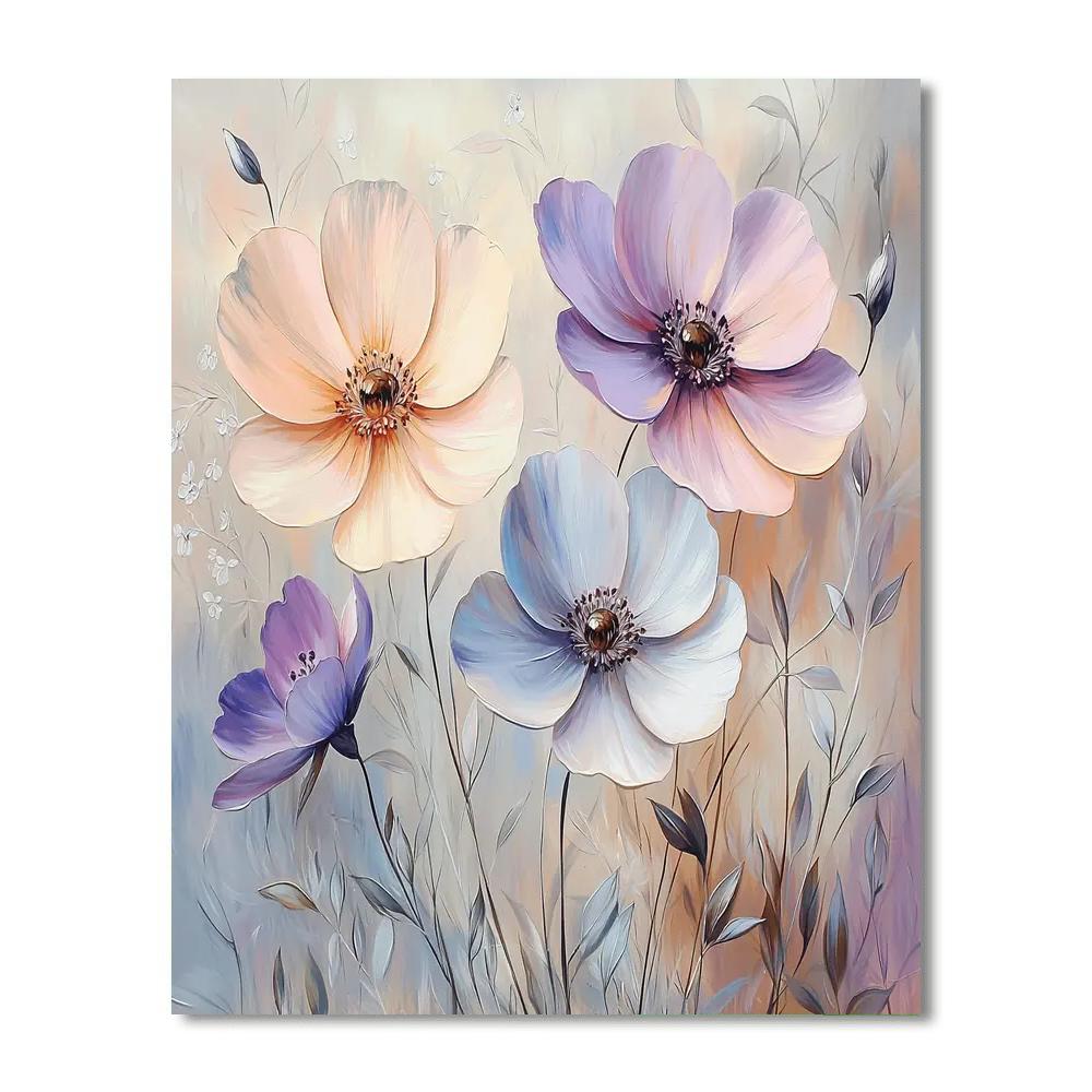 Leonardo Da Vinci Inspired Whispering Petals: Nature's Harmony  Paint By Numbers Art