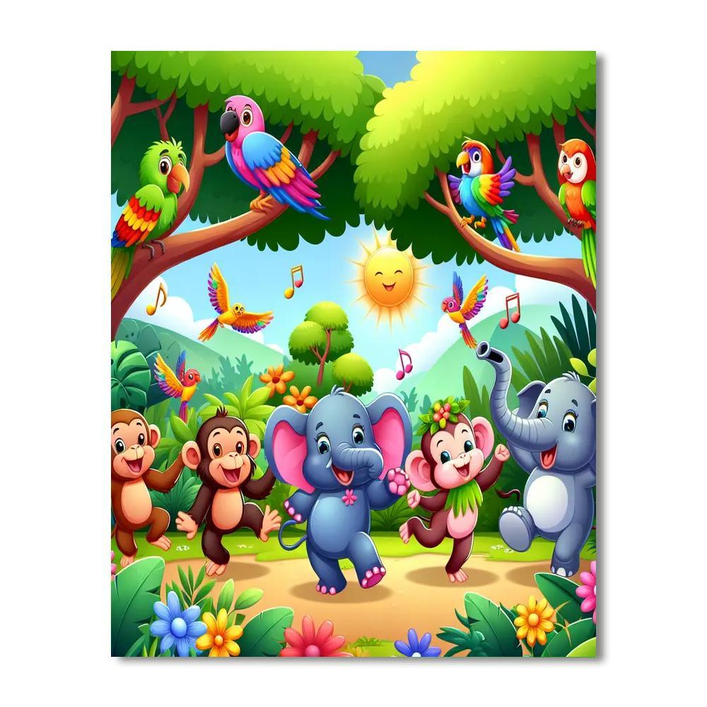 Joyful Jungle Jam Paint By Numbers