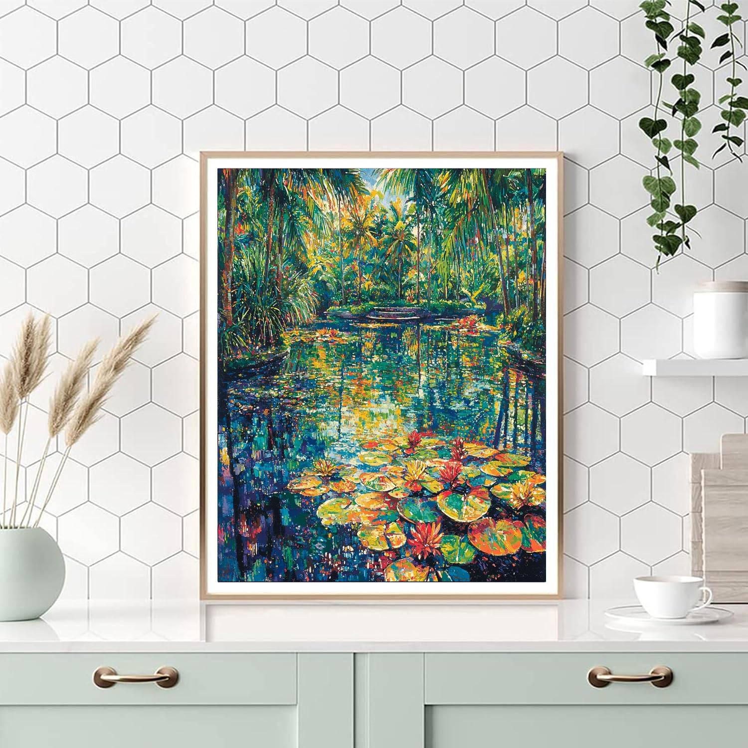 Georges Seurat Inspired Hidden Oasis  Numbered Painting Kits