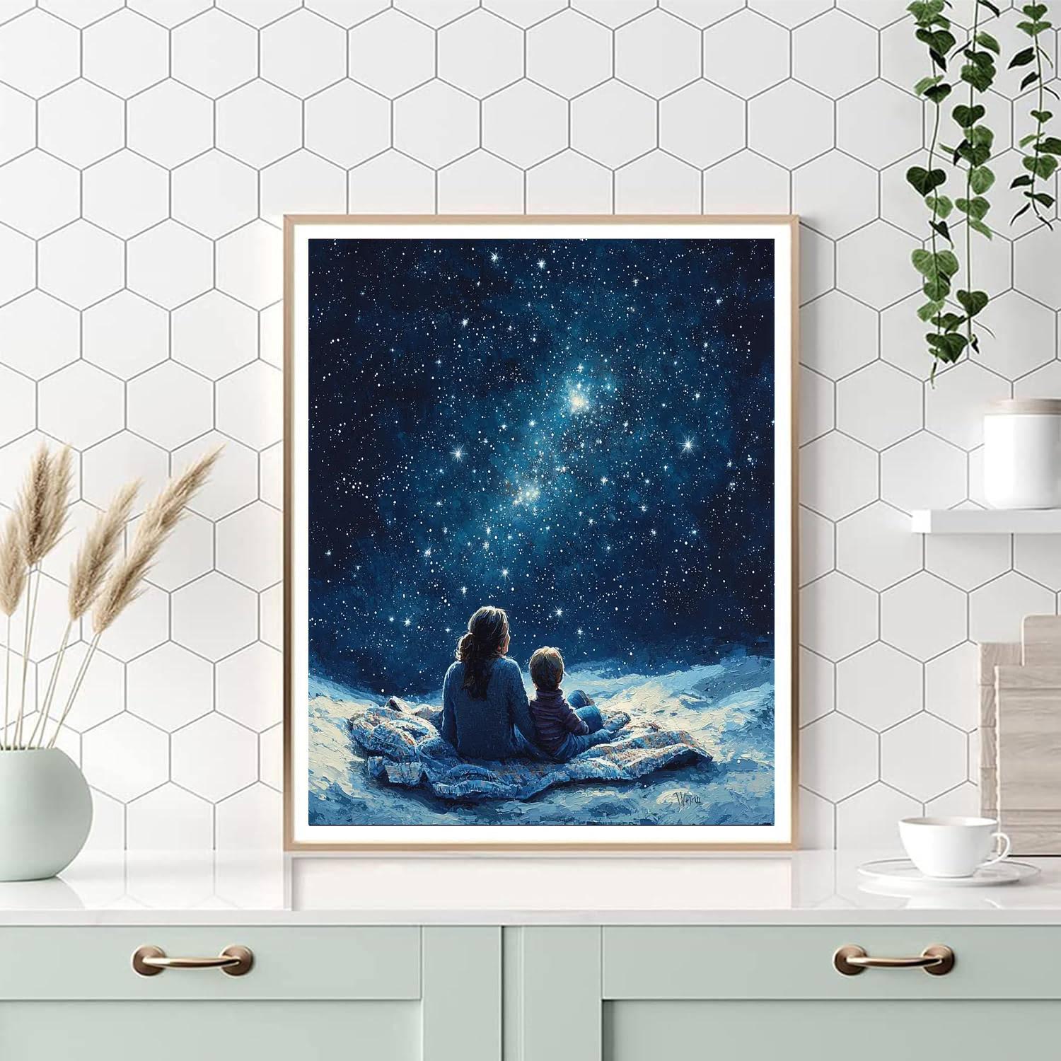 Under The Stars With Mom Number Painting