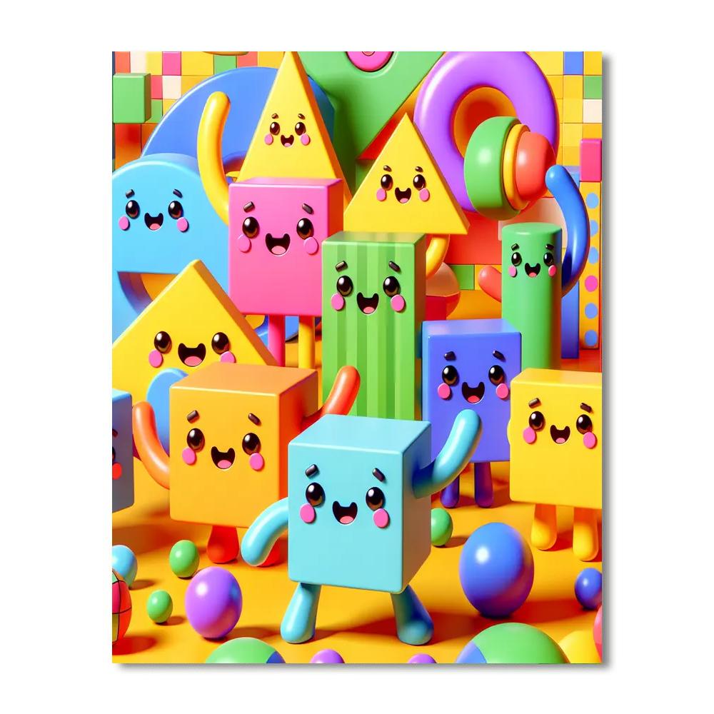 Fun With Shapes And Colors Numbered Painting Kits