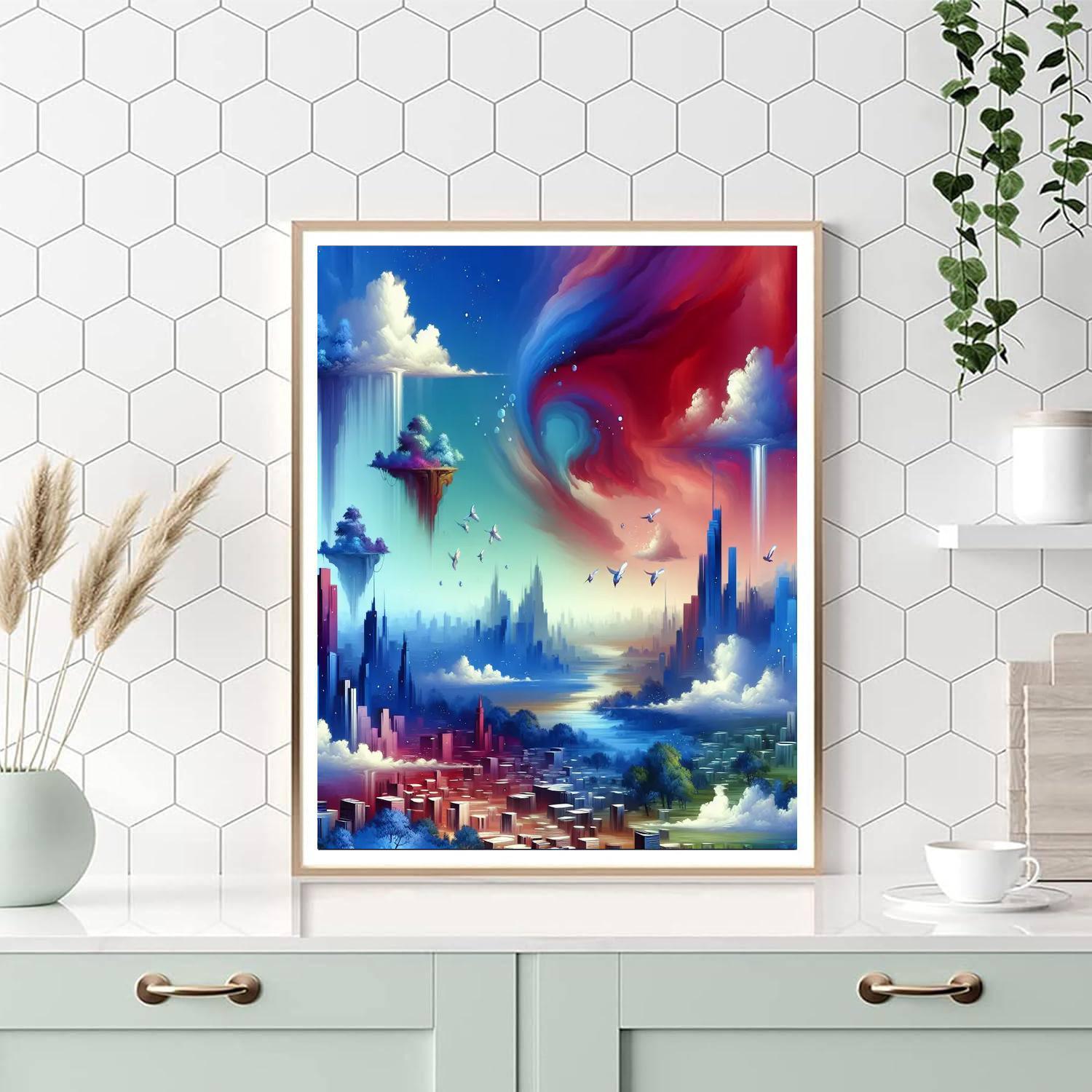 Urban Dreamscape Fusion Paint By Numbers Art