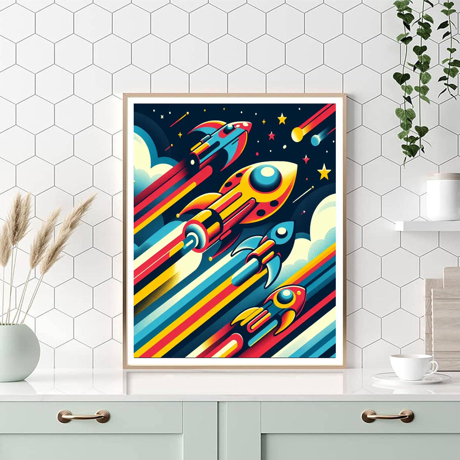 Super Space Racers DIY Paint By Numbers