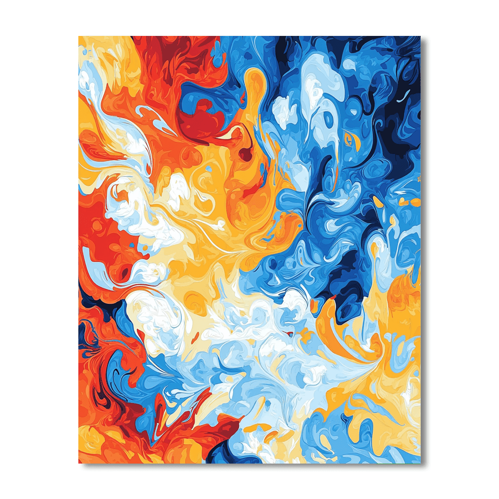 Jackson Pollock Inspired Whirling Dance Of Colors  Paint By Number