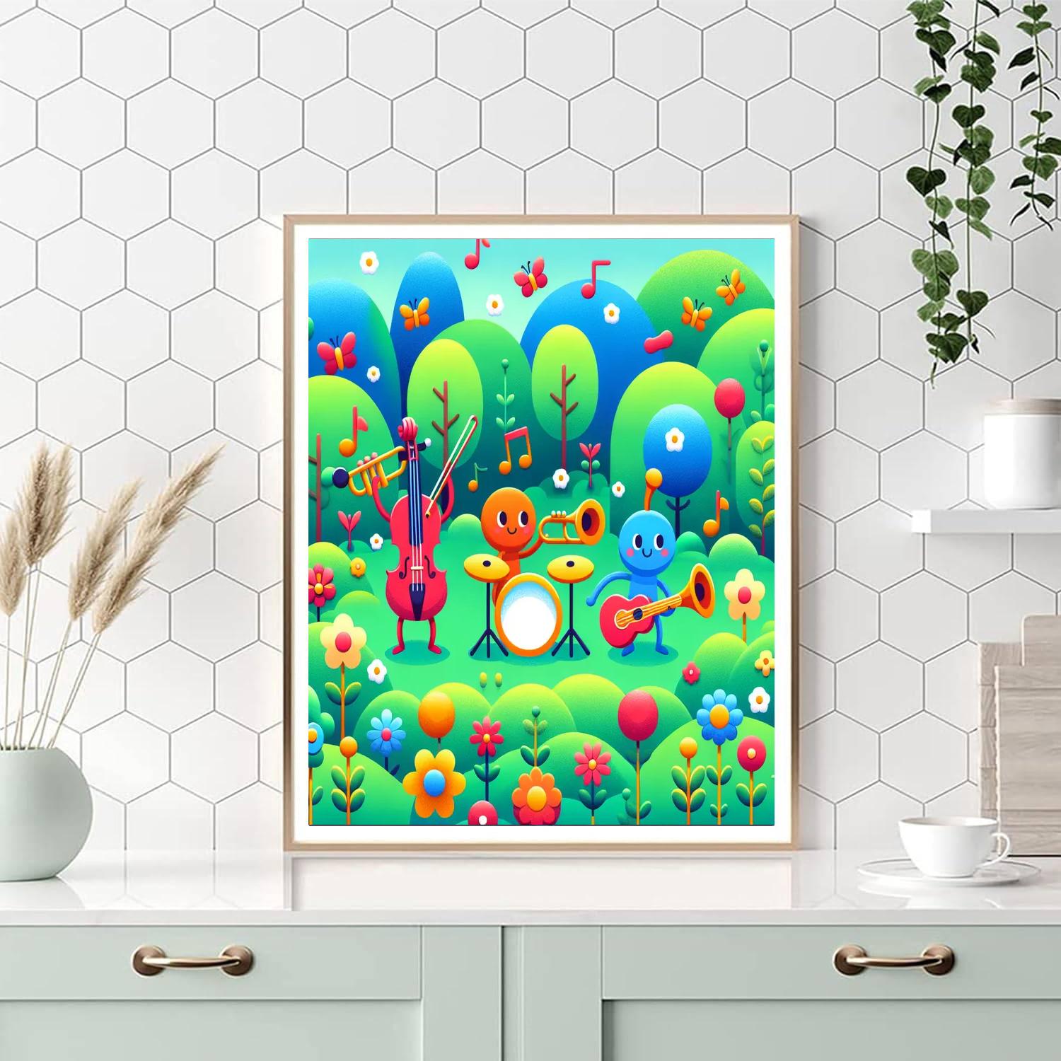 Musical Garden Symphony Painting By Numbers Kit