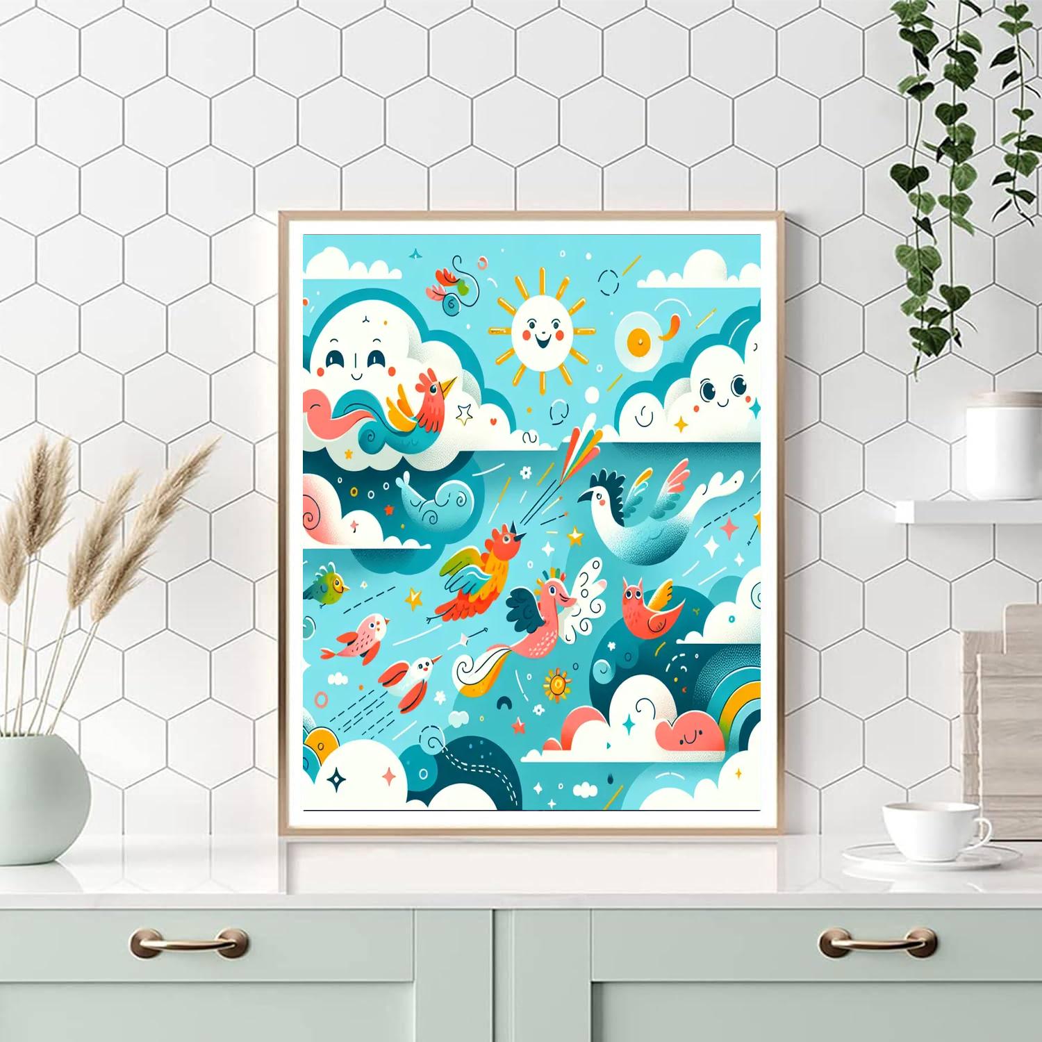 Cloud Caper Paint By Numbers Art