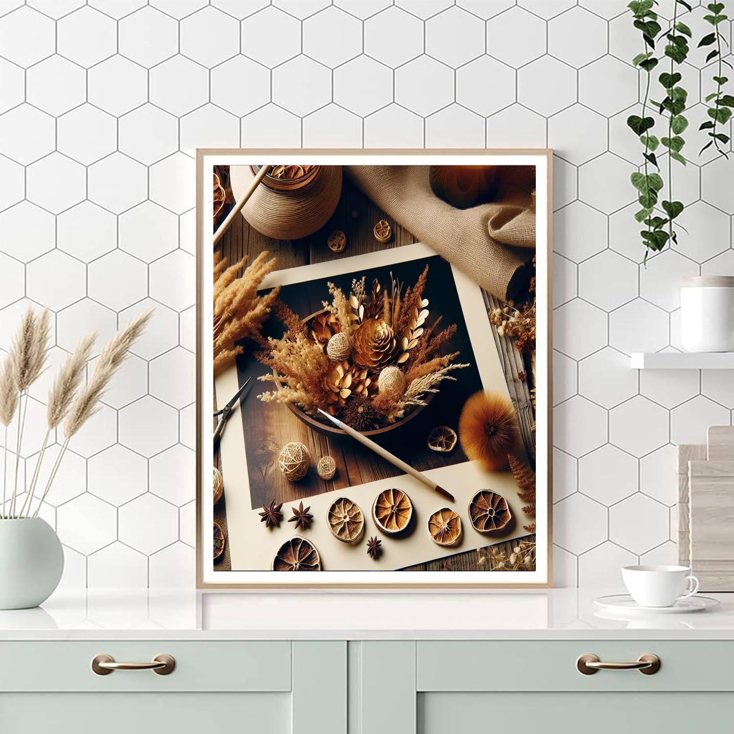 Golden Harvest Centerpiece Paint By Number