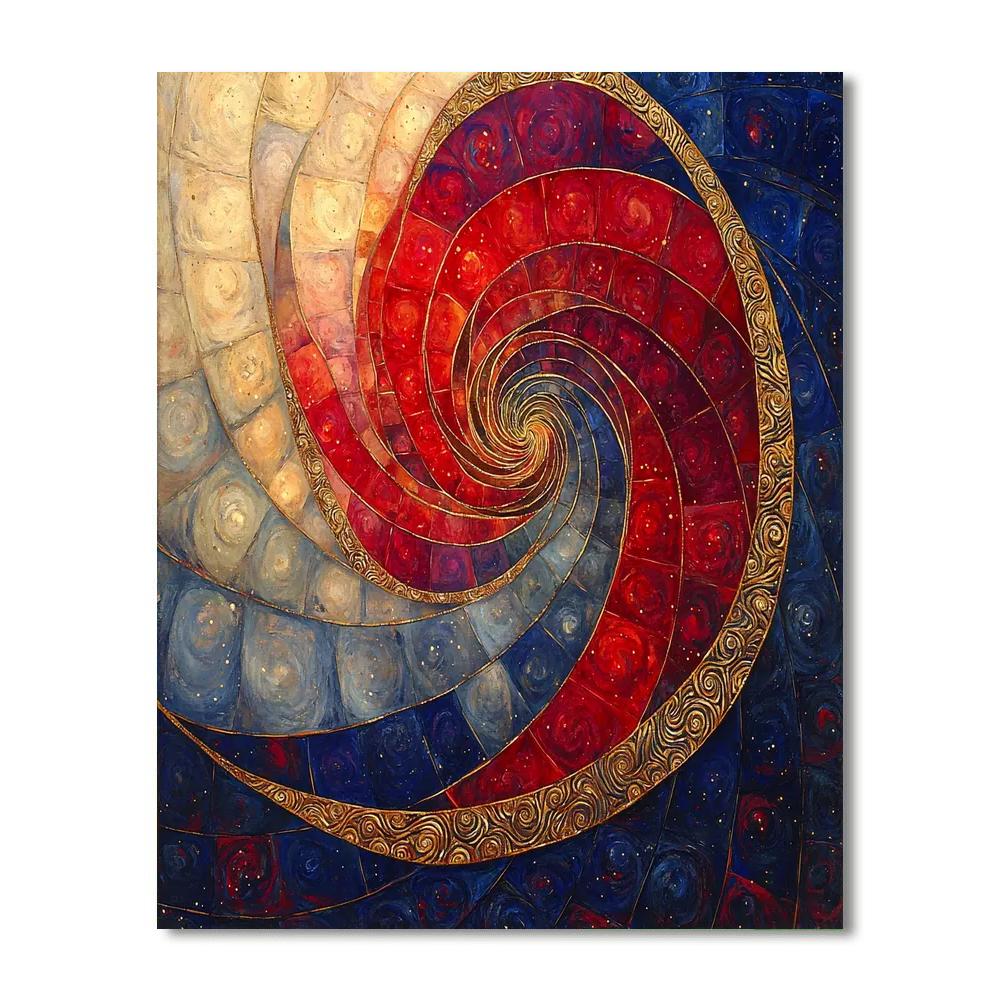 Gustav Klimt Inspired Elegant Vortex  Paint By Numbers Kits
