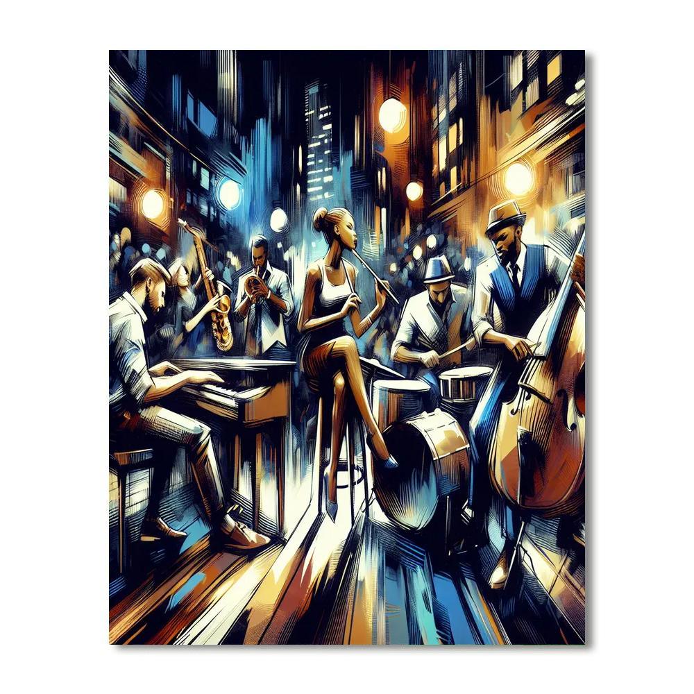 Chic City Jazz Night Painting By Numbers Kit