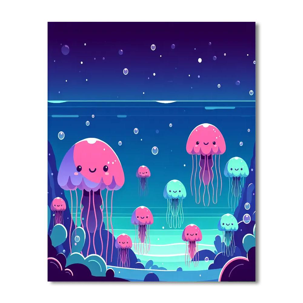 Joyful Jellyfish Lagoon Paint By Color